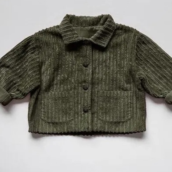 New THE SIMPLE FOLK vintage corduroy utility JACKET 2/3 years olive - Picture 1 of 4